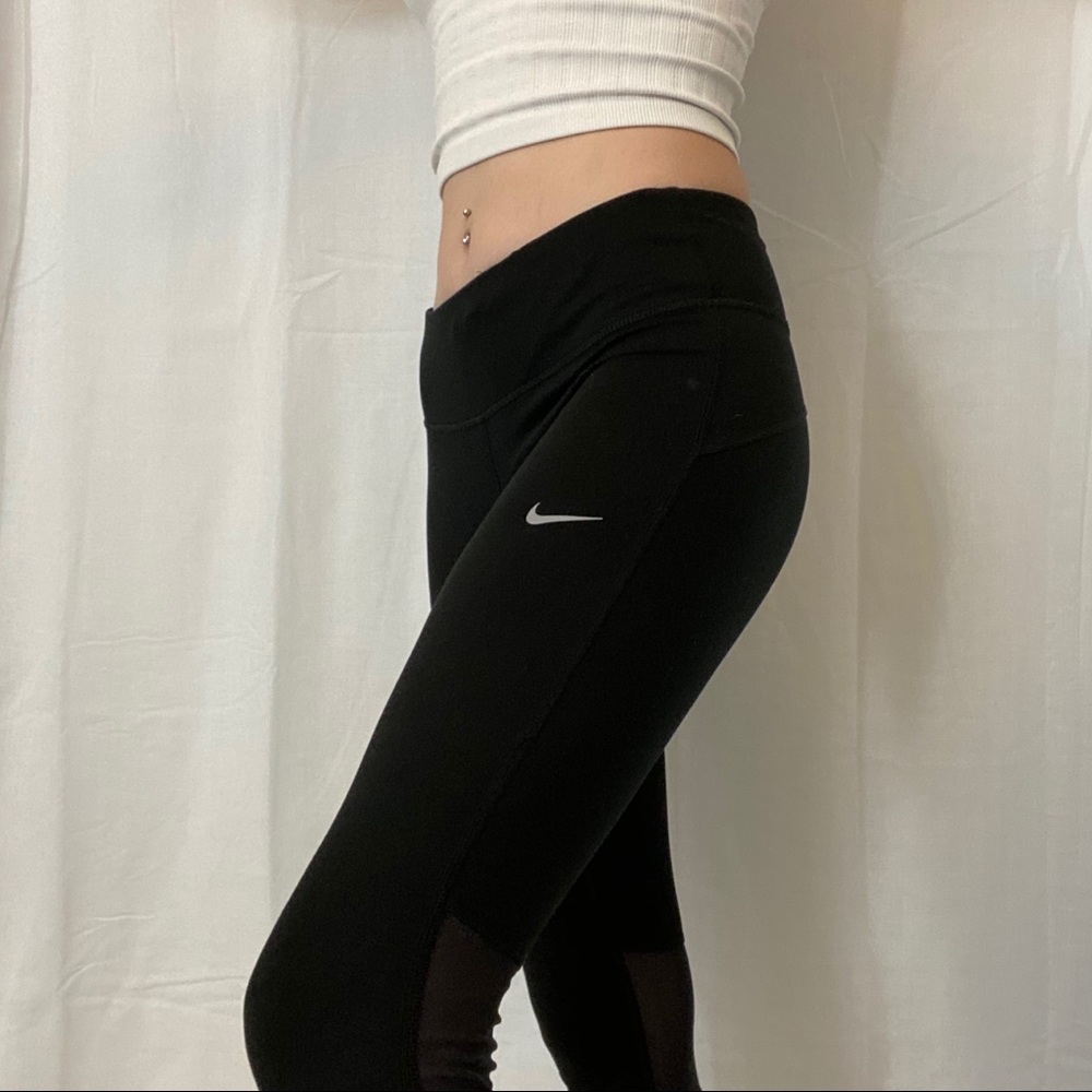 nike mesh cropped leggings